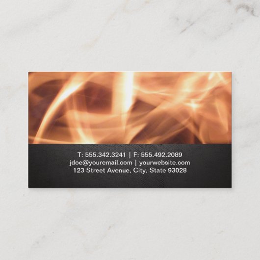 Carte De Visite Chef exécutif | Incendie (Dos)