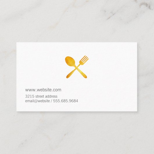 Carte De Visite Chef exécutif Marble (Dos)