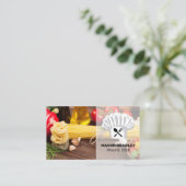 Carte De Visite Chef exécutif Nourriture sur table (Debout devant)