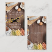 Carte De Visite Chef exécutif | Oeufs de pâtes de table de cuisine (Devant / Derrière)