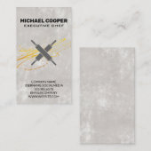 Carte De Visite Chef exécutif | Pins roulants (Devant / Derrière)