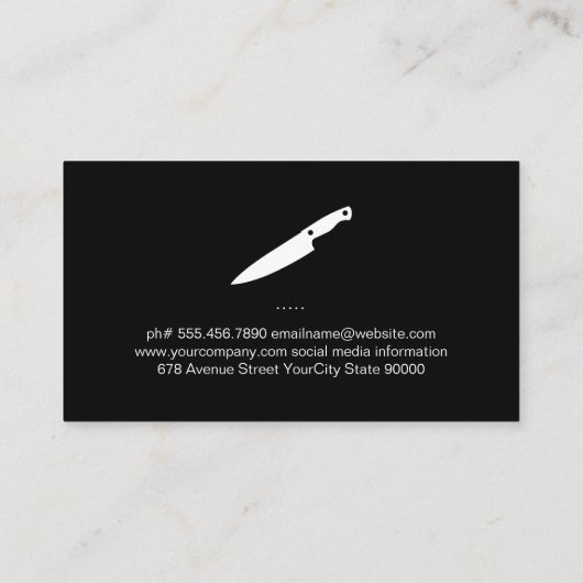 Carte De Visite Chef exécutif Rustic Wood (Dos)