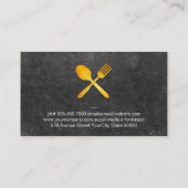 Carte De Visite Chef exécutif Slate | Culinaire (Dos)