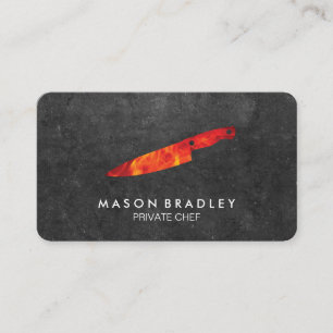 Carte De Visite Chef exécutif Slate Fire Knife