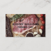 Carte De Visite Chef exécutif | Steaks | Articles de cuisine (Devant)