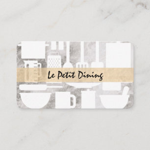Carte De Visite Chef exécutif Ustensiles en marbre