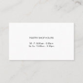 Carte De Visite Chef exécutif Whisk and Pastry (Dos)