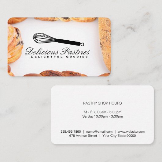 Carte De Visite Chef exécutif Whisk and Pastry (Devant / Derrière)