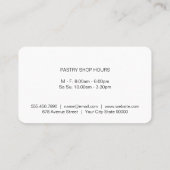 Carte De Visite Chef exécutif Whisk and Pastry (Dos)