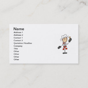 Carte De Visite Chef féminin avec les gants et la cuillère en bo