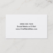 Carte De Visite Chef gastronomique (Dos)