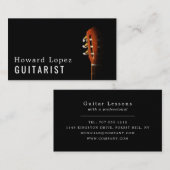 Carte De Visite Chef guitare, Guitariste, Musicien professionnel (Devant / Derrière)