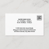 Carte De Visite Chef Hat | Bakery | Pastries (Dos)
