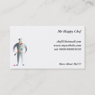Carte De Visite Chef heureux