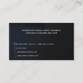 Carte De Visite Chef I Restauration moderne noir rose Professionne (Dos)