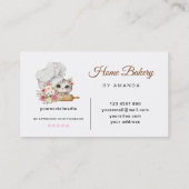 Carte De Visite Chef Kitten Bakery  (Dos)