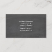 Carte De Visite Chef Knife | Arrière - plan de tableau de bord (Dos)