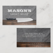 Carte De Visite Chef Knife | Bois et ardoise (Devant / Derrière)