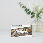 Carte De Visite Chef Knife | Cuillères avec Pastas (Debout devant)