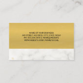 Carte De Visite Chef Knife | Marbre de texture or (Dos)