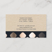 Carte De Visite Chef Knife | Motif métallique en cuir (Dos)