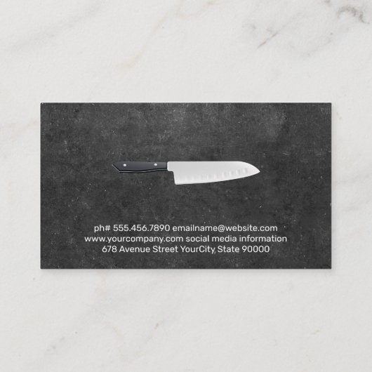 Carte De Visite Chef Knives | Ardoise (Dos)