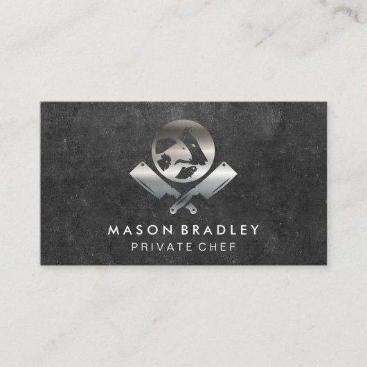 Carte De Visite Chef | Logo du boucher (Devant)