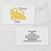 Carte De Visite Chef Macaroni au Fromage (Devant / Derrière)