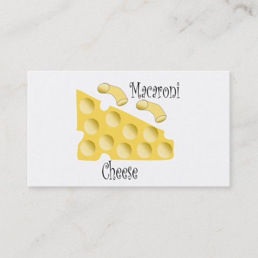 Carte De Visite Chef Macaroni au Fromage (Devant)