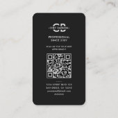 Carte De Visite Chef moderne Noir Argent Boucher Boucher Caterer (Dos)