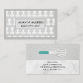Carte De Visite Chef Motif | Cuir | Whisk (Devant / Derrière)