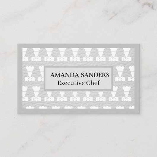 Carte De Visite Chef Motif | Cuir | Whisk (Devant)