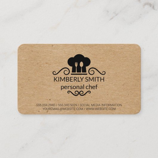 Carte De Visite Chef | Naturel (Devant)