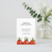 Carte De Visite Chef nutritionniste unique pour la santé des tomat (Debout devant)
