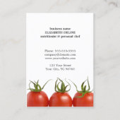 Carte De Visite Chef nutritionniste unique pour la santé des tomat (Devant)