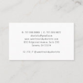 Carte De Visite Chef pâtisserie boulangerie (Dos)