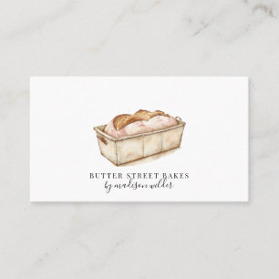 Carte De Visite Chef pâtisserie boulangerie Aquarelle Baker