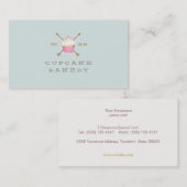 Carte De Visite Chef pâtisserie Cupcake Simple et Whimsical (Devant / Derrière)