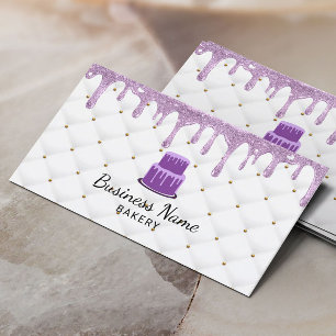 Carte De Visite Chef pâtisserie Pâtisserie Purple Driple Icing Bou