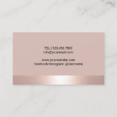 Carte De Visite Chef pâtisserie Rose moderne Gold Bakery (Dos)