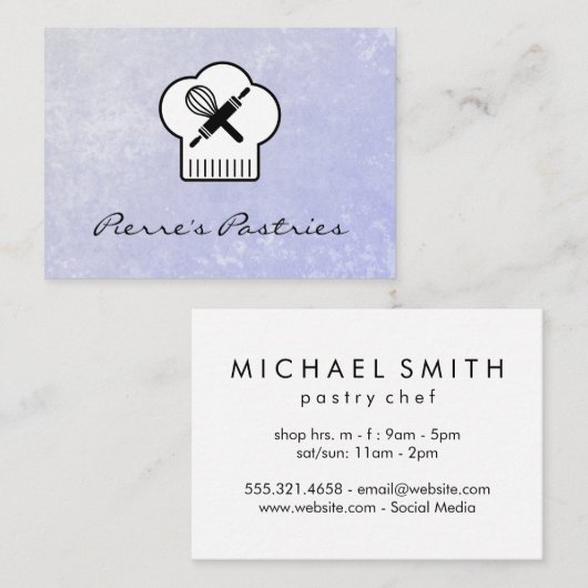 Carte De Visite Chef pâtissier (Devant / Derrière)