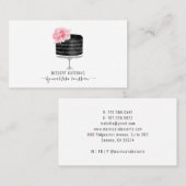 Carte De Visite Chef pâtissier Aquarelle Cuisinier dessert (Devant / Derrière)