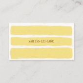 Carte De Visite Chef pâtissier avec gâteaux et cupcakes Fun Bakou (Dos)