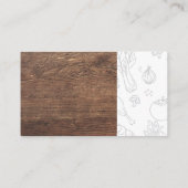 Carte De Visite Chef pâtissier | Bois | Légumes (Dos)