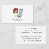 Carte De Visite Chef pâtissier boulanger Elégant Gâteau (Devant / Derrière)