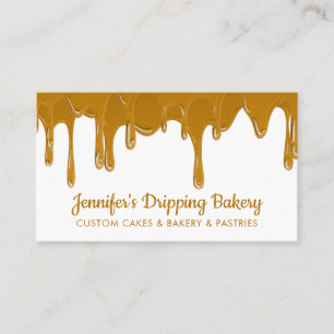 Carte De Visite Chef Pâtissier Boulangerie Caramel Crème qui dégou
