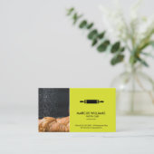 Carte De Visite Chef pâtissier | Brochure et croissants (Debout devant)