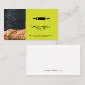 Carte De Visite Chef pâtissier | Brochure et croissants (Devant / Derrière)