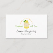 Carte De Visite Chef pâtissier Citron Cupcake Aquarelle Élégante (Devant)