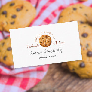Carte De Visite Chef pâtissier Cookie Baker Chocolat Chip Aquarell